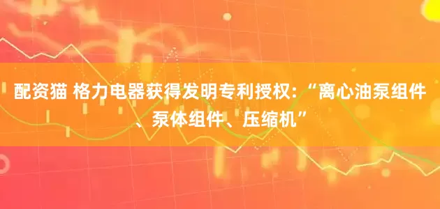 配资猫 格力电器获得发明专利授权: “离心油泵组件、泵体组件、压缩机”